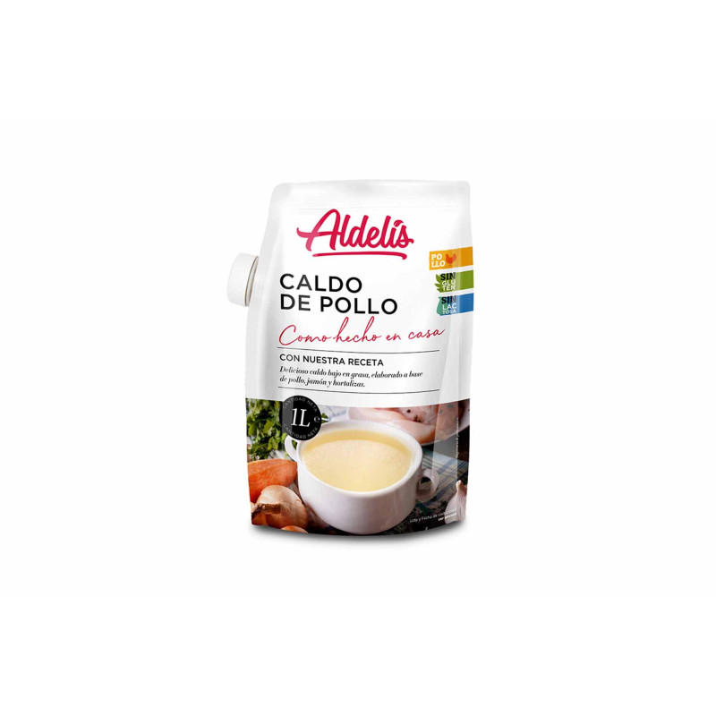Caldo de pollo y hortalizas - bolsa de 1 L