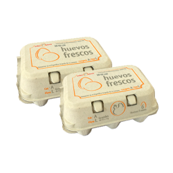 Docena de huevos frescos L -  Caja de cartón con 12 uds