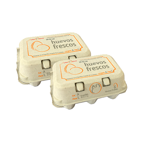 Docena de huevos frescos L -  Caja de cartón con 12 uds