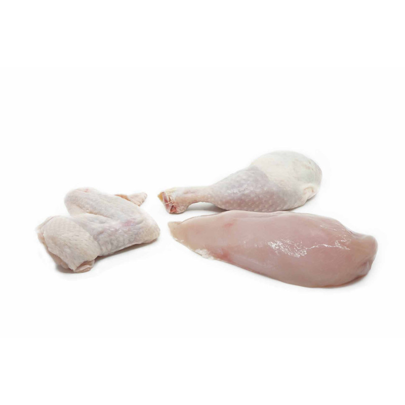 Medio pollo delantero o trasero de 1,4kg aprox.