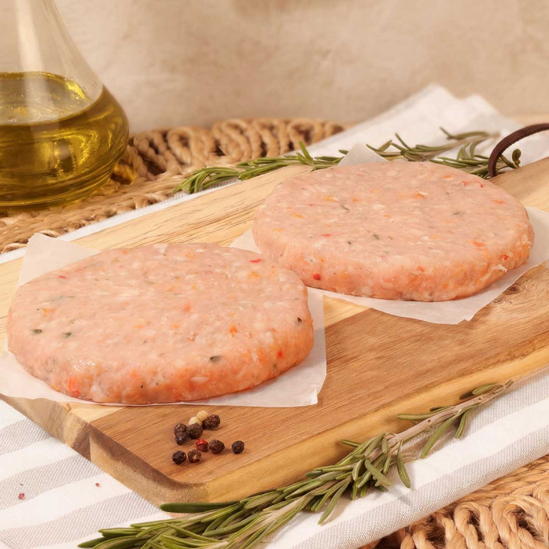 Burger de pollo y verduras