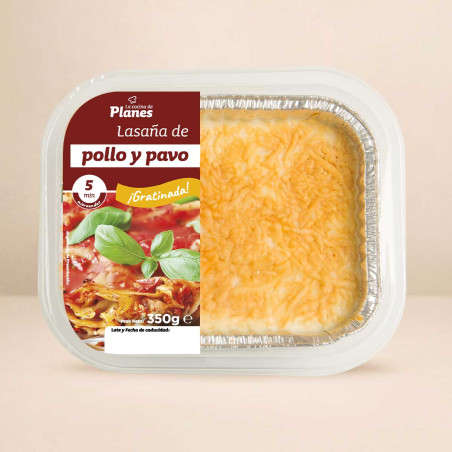 Lasaña boloñesa de pollo y pavo