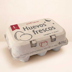 Media docena Huevos Clase L (Gordo)