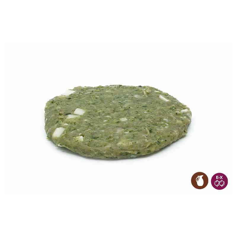 Hamburguesa de pollo, calabacín y queso - Peso aprox. 125gr