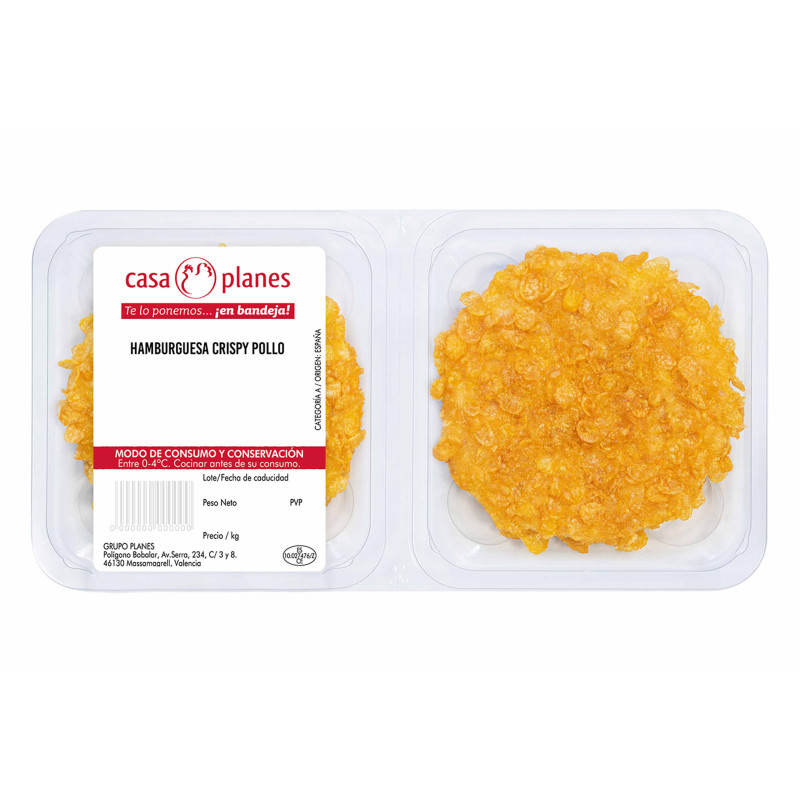 Burger de pollo crispy Bandeja