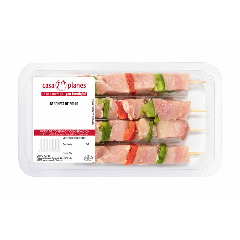 Brochetas de pollo Bandeja